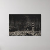 Schwarz und Taupe Skyline Venedig Italien Leinwanddruck (Vorderseite)