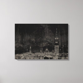 Schwarz und Taupe Skyline Venedig Italien Leinwanddruck