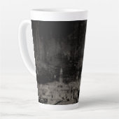 Schwarz und Taupe Skyline Venedig Italien Milchtasse (Linke Ecke)