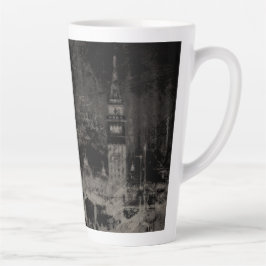 Schwarz und Taupe Skyline Venedig Italien Milchtasse