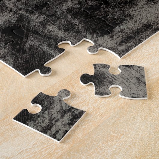 Schwarz und Taupe Skyline Venedig Italien Puzzle (Seite)