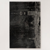 Schwarz und Taupe Skyline Venedig Italien Puzzle (Vertikal)