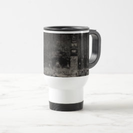 Schwarz und Taupe Skyline Venedig Italien Reisebecher