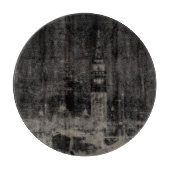 Schwarz und Taupe Skyline Venedig Italien Schneidebrett (Vorderseite)