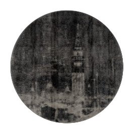 Schwarz und Taupe Skyline Venedig Italien Schneidebrett