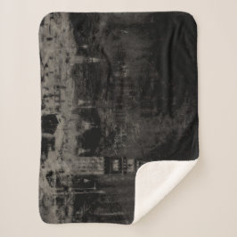 Schwarz und Taupe Skyline Venedig Italien Sherpadecke