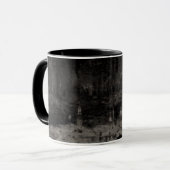 Schwarz und Taupe Skyline Venedig Italien Tasse (Vorderseite Links)