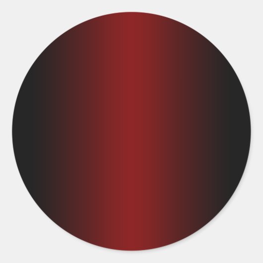 Schwarz und Tief roter Gradient Blank Runder Aufkleber (Vorderseite)