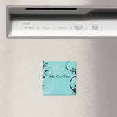 Schwarz und Türkis Magnet (In Situ (Geschirrspüler))