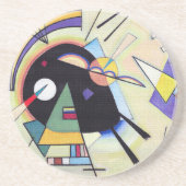 Schwarz und Violet - Kandinsky Getränkeuntersetzer (Vorne)