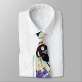 Schwarz und Violet - Kandinsky Krawatte (Gebunden)