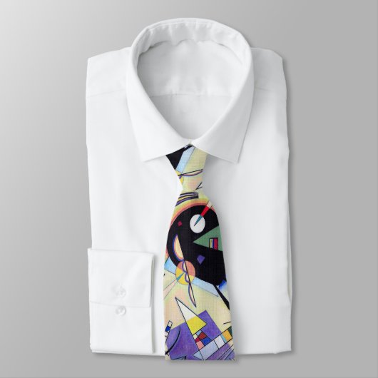 Schwarz und Violet - Kandinsky Krawatte (Gebunden)