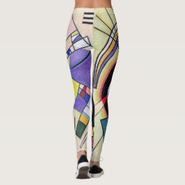 Schwarz und Violet - Kandinsky Leggings