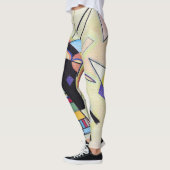 Schwarz und Violet - Kandinsky Leggings (Links)