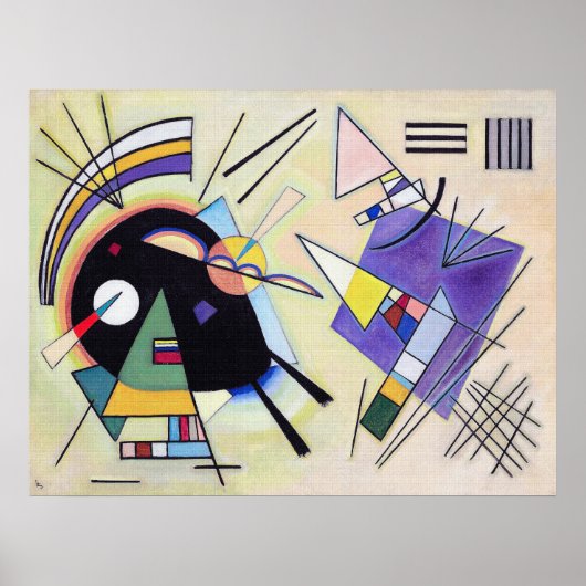Schwarz und Violet - Kandinsky Poster (Vorne)