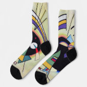 Schwarz und Violet - Kandinsky Socken (Linkes Detail)
