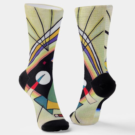Schwarz und Violet - Kandinsky Socken (Gewinkelt)