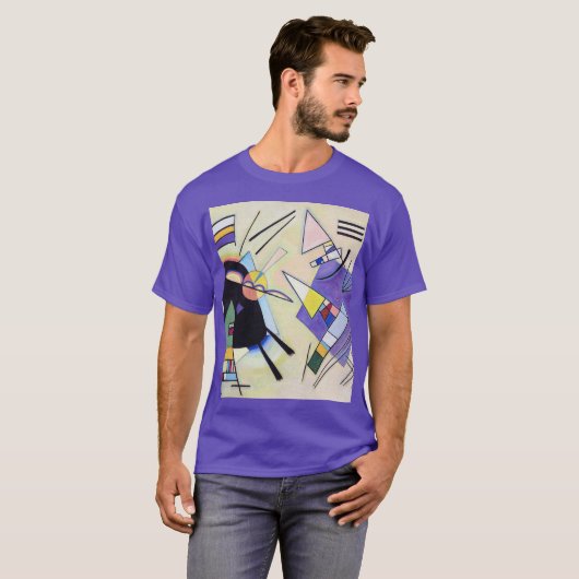 Schwarz und Violet - Kandinsky T-Shirt (Vorne ganz)