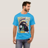 Schwarz und Violet - Kandinsky T-Shirt (Vorne ganz)
