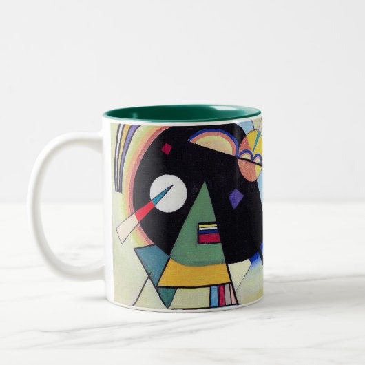 Schwarz und Violet - Kandinsky Zweifarbige Tasse (Links)