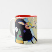 Schwarz und Violet - Kandinsky Zweifarbige Tasse (Vorderseite Links)