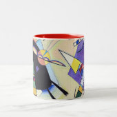 Schwarz und Violet - Kandinsky Zweifarbige Tasse (Mittel)