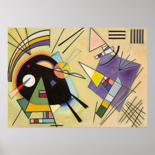 Schwarz und Violet von Wassily Kandinsky Poster (Vorne)