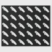 Schwarz und Weiß 1960 Austin-Healey Rendering Geschenkpapier (Flach)