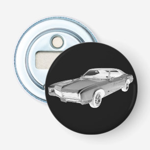 Schwarz und Weiß 1967 Buick Riviera Pop Flaschenöffner