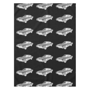 Schwarz und Weiß 1967 Buick Riviera Pop Tischdecke