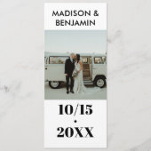 Schwarz und Weiß 1 Foto Fett Minimalistische Hochz Programm (Vorderseite)