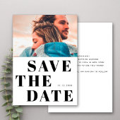 Schwarz und Weiß 1 Foto Minimalistisch Einfache Ho Save The Date