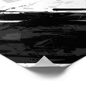 Schwarz und Weiß Abstrakt Poster (Ecke)