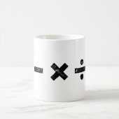 Schwarz und Weiß Alle Mathematik Symbole Lino Schn Kaffeetasse (Mittel)