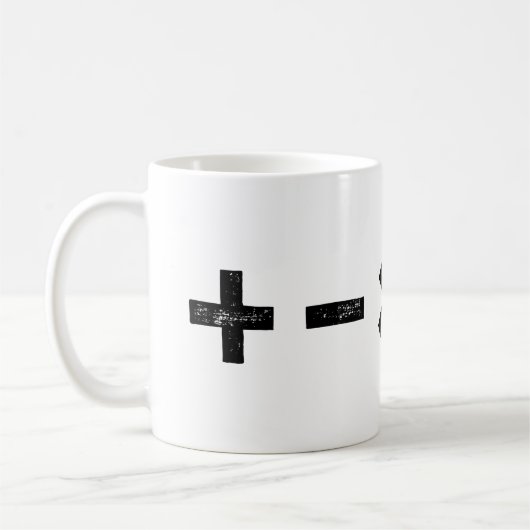 Schwarz und Weiß Alle Mathematik Symbole Lino Schn Kaffeetasse (Links)