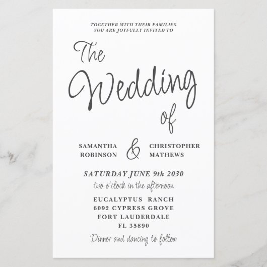 Schwarz und Weiß - alles in einer Hochzeit (Vorderseite)