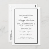 Schwarz und Weiß ändern Datum Postkarte (Vorne/Hinten)