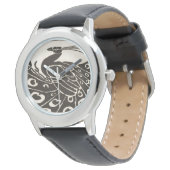 SCHWARZ UND WEISS ARMBANDUHR (Schrägansicht)