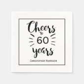 Schwarz und Weiß auf 60 Jahre Serviette (Vorderseite)