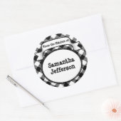 Schwarz und Weiß - aus der Küche von - Jar oder Et Runder Aufkleber (Umschlag)