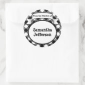 Schwarz und Weiß - aus der Küche von - Jar oder Et Runder Aufkleber (Tasche)