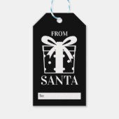 Schwarz und Weiß aus Santa Geschenkanhänger (Vorderseite)