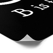 Schwarz und Weiß B ist für Fahrräder Poster (Ecke)