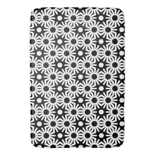 Schwarz und Weiß Badematte (Vorderseite Vertikal)