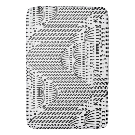 SCHWARZ UND WEISS BADEMATTE (Vorderseite Vertikal)