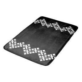 Schwarz und Weiß Badematte