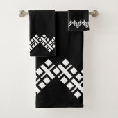 Schwarz und Weiß Badhandtuch Set (Insitu)