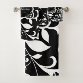 Schwarz und Weiß Badhandtuch Set (Insitu)