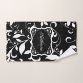 Schwarz und Weiß Badhandtuch Set (Handtuch)