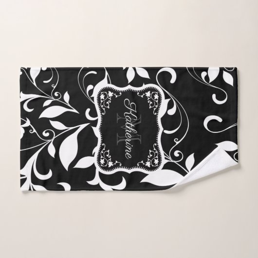 Schwarz und Weiß Badhandtuch Set (Handtuch)